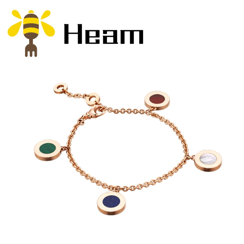 Heam original high quality 925 sterling silver Bulgaria bracelet for women round ceramic shape fashion classic couple jewelry