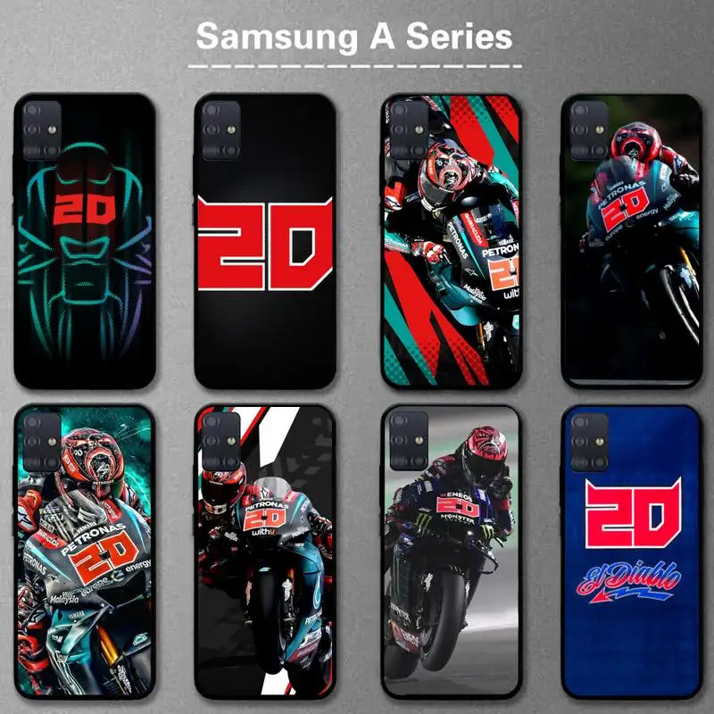 

Moto NO.20 Fabio Quartararo Phone Case For Samsung A01 A10 A02 A20 A31 A40 A50 S A52 A51 A70 A71 A80 A91 Cover Fundas Coque