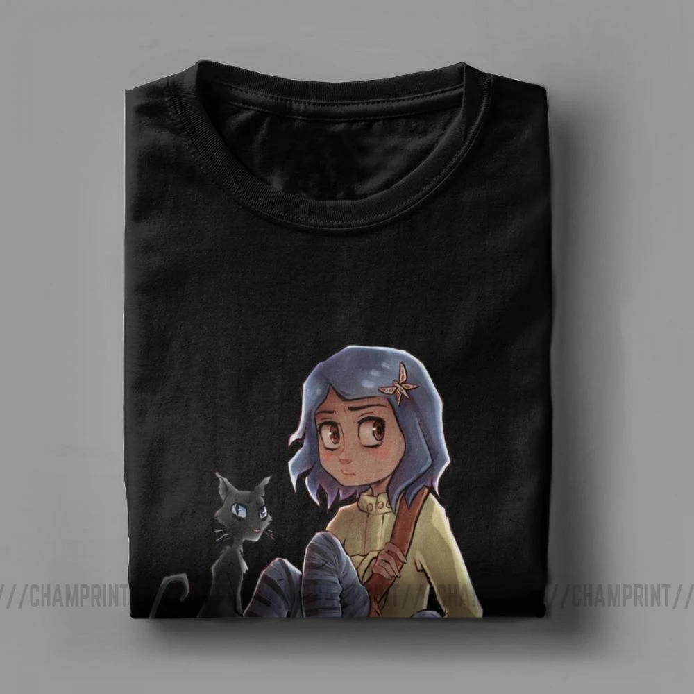 Men's Coraline T-Shirts Unravel Halloween 2019 Casual Round Neck Short Sleeve Clothes 100% Cotton Tee Shirt Printing T Shirts | Мужская