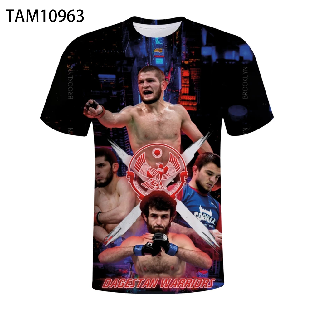 

New T-shirt children male boxing star khabib nurmagomedov 3D printed T-shirt casual sports T-shirt streetwear top Wholesale sale