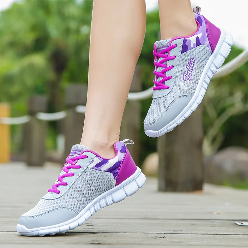 

Womens Casual Outdoor Sports Sneakers Mesh Breathable Lightweight Running Shoes