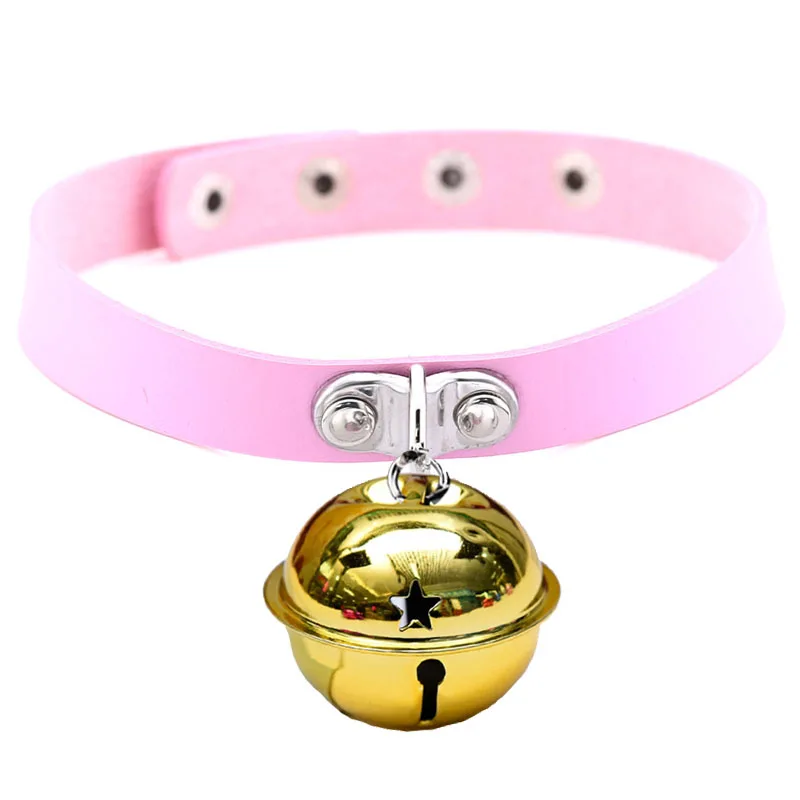 колокольчик на шее. ботало для коровы. чокер черный. чокер с бубенчиками. ошейник украшение на шею.