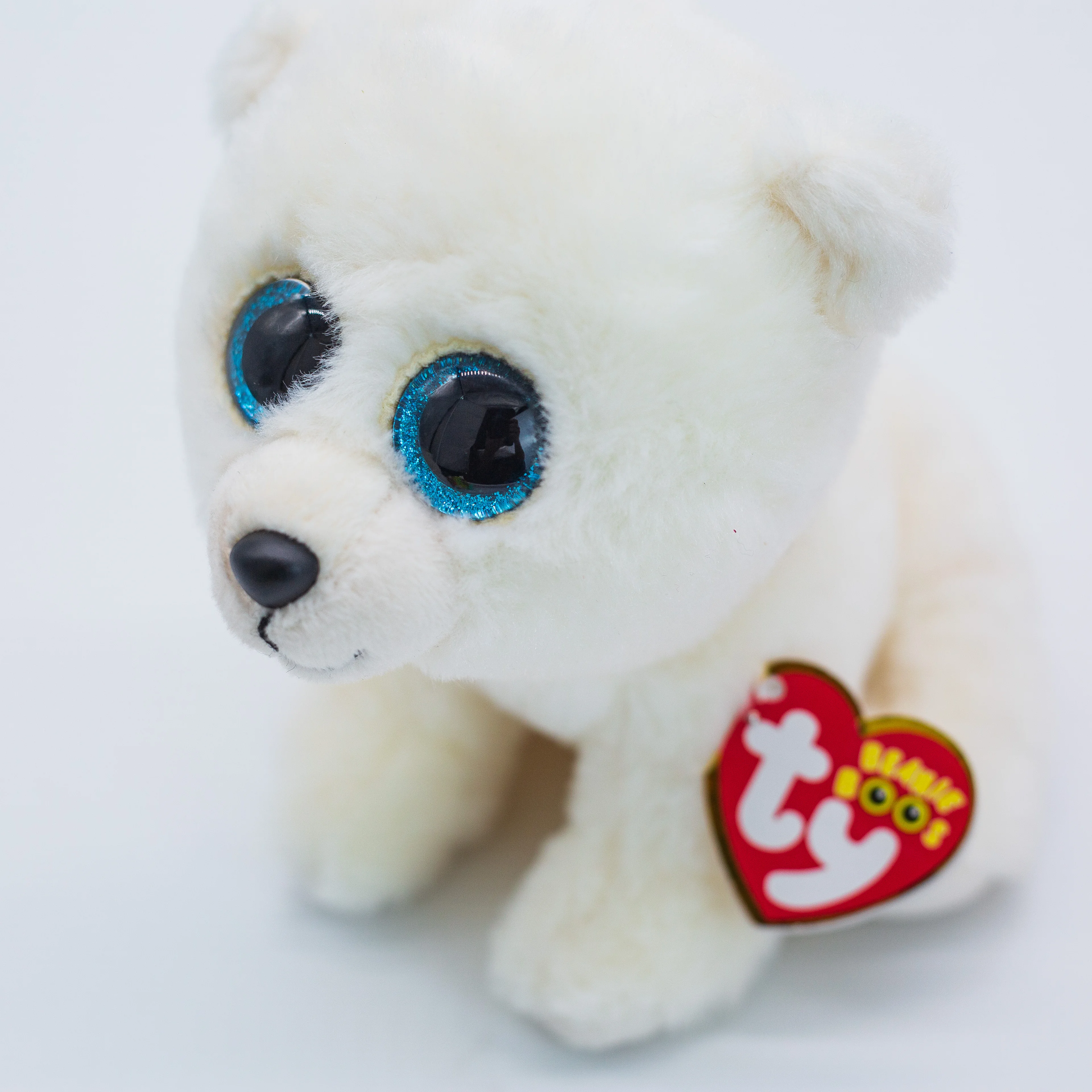 

15 CM Ty Beanie Big Eyes Soft Ari White Polar Bear Plush Baby Toy Stuffed Animal Doll Children Christmas Birthday Gift