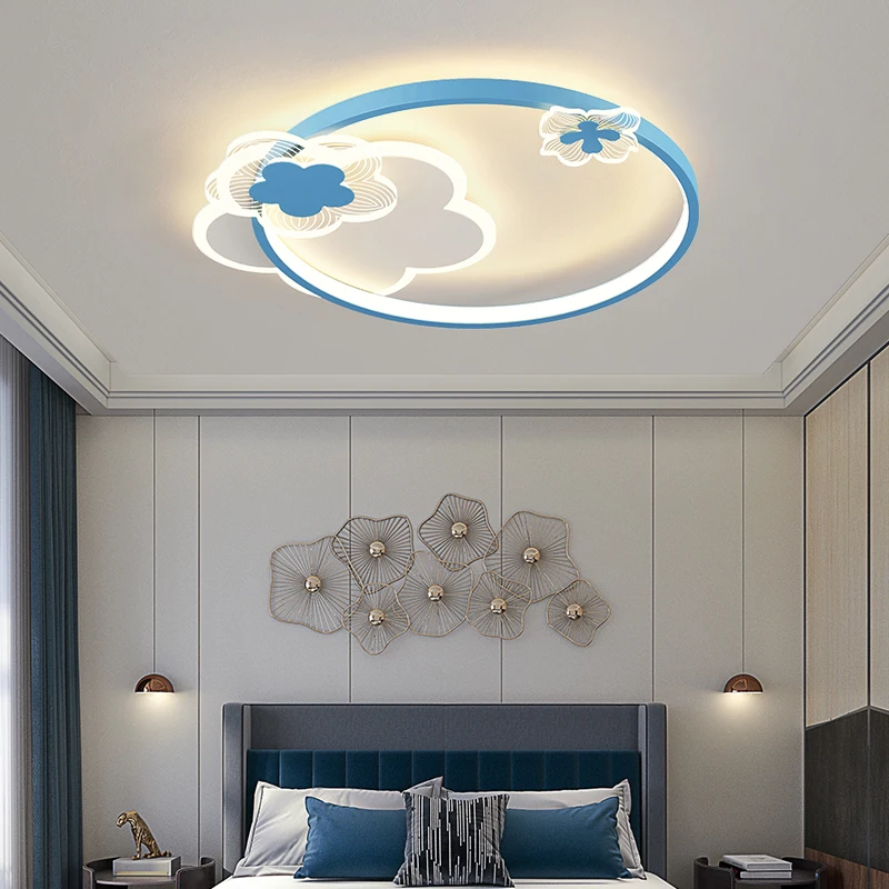 

New Modern LED Chandeliers living room Bedroom study kids room Lustre Dimmable Luminaires Dropshipping Flower Shape