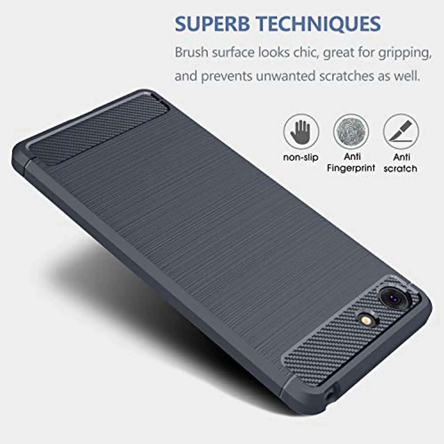 Силиконовый чехол из углеродного волокна для sony XZ4 Compact XZ3 XZ2 XZ1 XA3 Ultra XA2 XA1 Plus Xperia 1 2 10