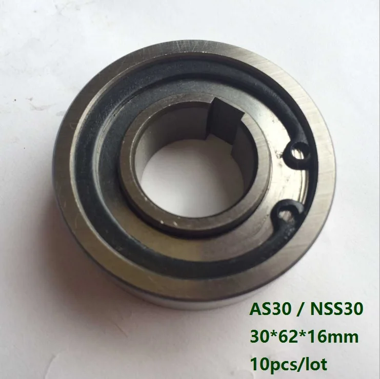 

10pcs/lot AS30 NSS30 30×62×16mm Backstop One Way Clutch Bearing Roller Type Bearings Freewheel Type Cam Clutch 30*62*16mm