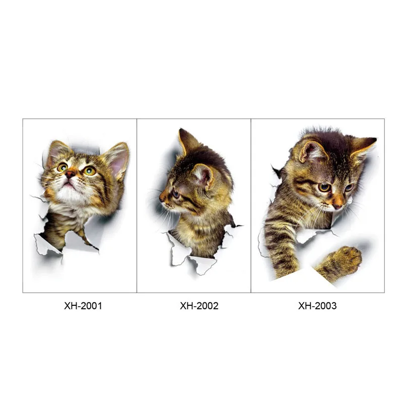 

1 Sheet 3D 25cm X 16.5cm Cat Decals Wall Sticker Kids Room Bedroom Home Decoration Decal Waterproof Adhesive DIY Stickers
