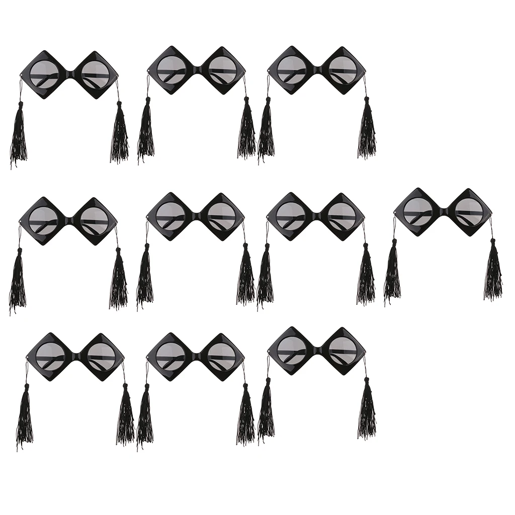 

10 Novelty Trencher Cap Sunglasses Graduation Cap Glasses Party Photo Props