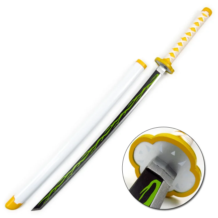 

100cm Wooden Sword Weapon Props Devil's Blade Demon Slayer Cosplay Tanjirou Samurai Sword Ninja Espada Katana Toys For Cosplay