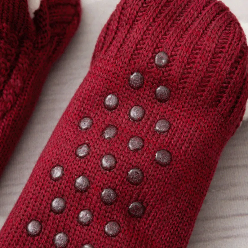 Домашние тапочки Ousefu женские носки зимние теплые плюшевые хлопковые силиконовые