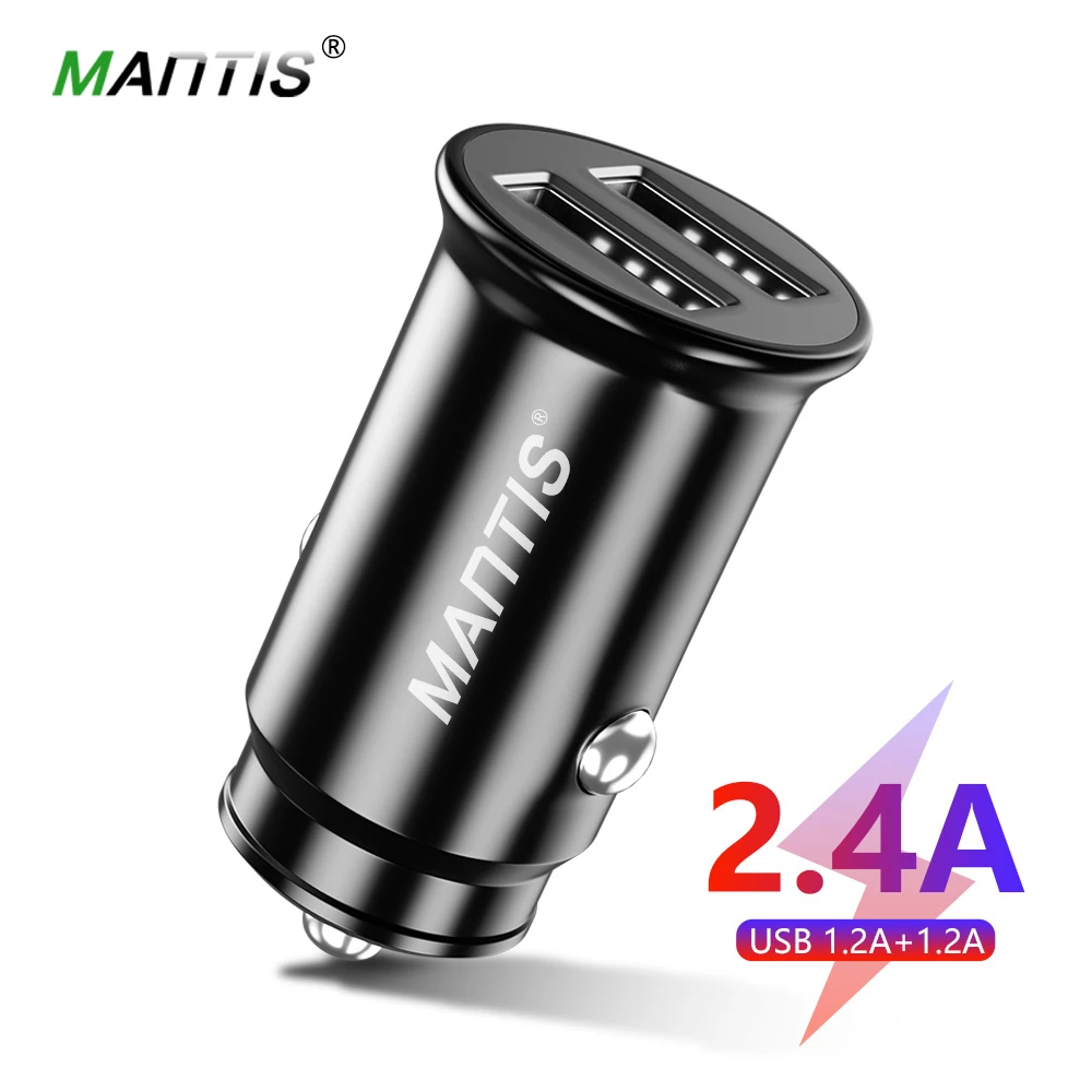 5V 2.4A MANTIS USB Автомобильное зарядное устройство для samsung S10 Xiaomi Redmi Note 7 iPhone 11 Pro MAX X XR XS 8 Mini USB автомобильный адаптер зарядного устройства для телефона в автомобиле - Тип штекера: 5V 2.4A