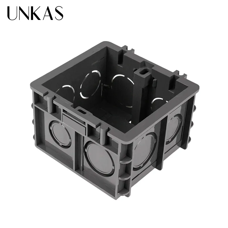 UNKAS черная проводка задняя коробка Высокая прочность Монтажная внутренняя