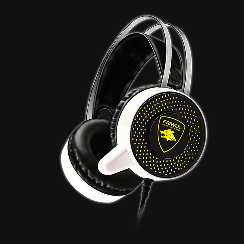 

FRIWOL Stereo Wired gaming Headphones Game Headset Over ear With Mic Voice Wired Computer Headset Game Lighting Have Bass