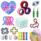 Игрушки-антистресс, набор эластичных струн, подарочная упаковка, сжимаемые игрушки для взрослых и детей, снятие стресса