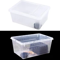 small breeding box reptile turtle plastic storage case feeding hatching container for spider insect snake terrarium pet houses