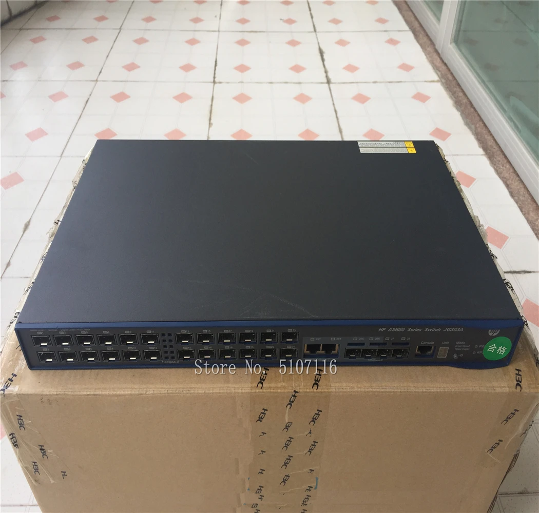 

Original For HP for 24-port Gigabit Switch A3600-24-SFP Ethernet Switch JG303A Fully tested