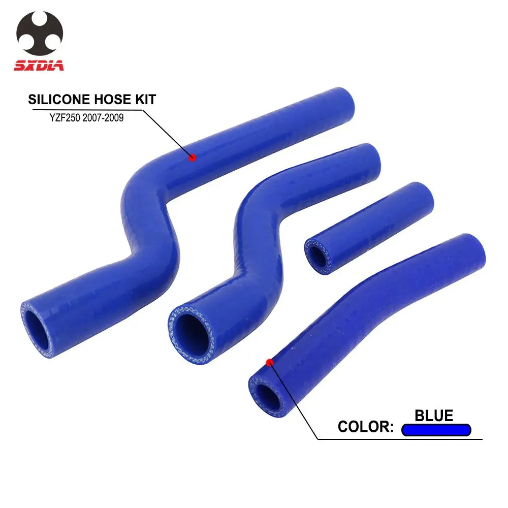 Мотоцикл силиконовый шланг радиатора хладагент комплект для YAMAHA YZ250F YZF250 YZ 250F YZF 250 2007 2008 2009 07 08 09|Выхлопные