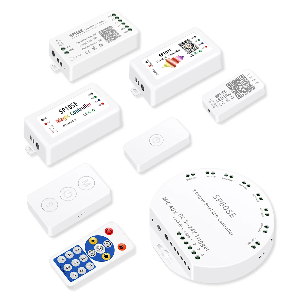Контроллер для светодиодной ленты WS2812B Wi Fi/Bluetooth SP110E SP601E Fi SP108E музыкальный