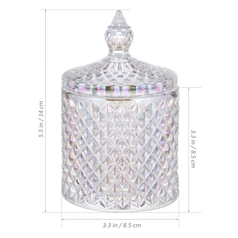1 шт. стеклянная конфетная коробка модный портативный контейнер для хранения