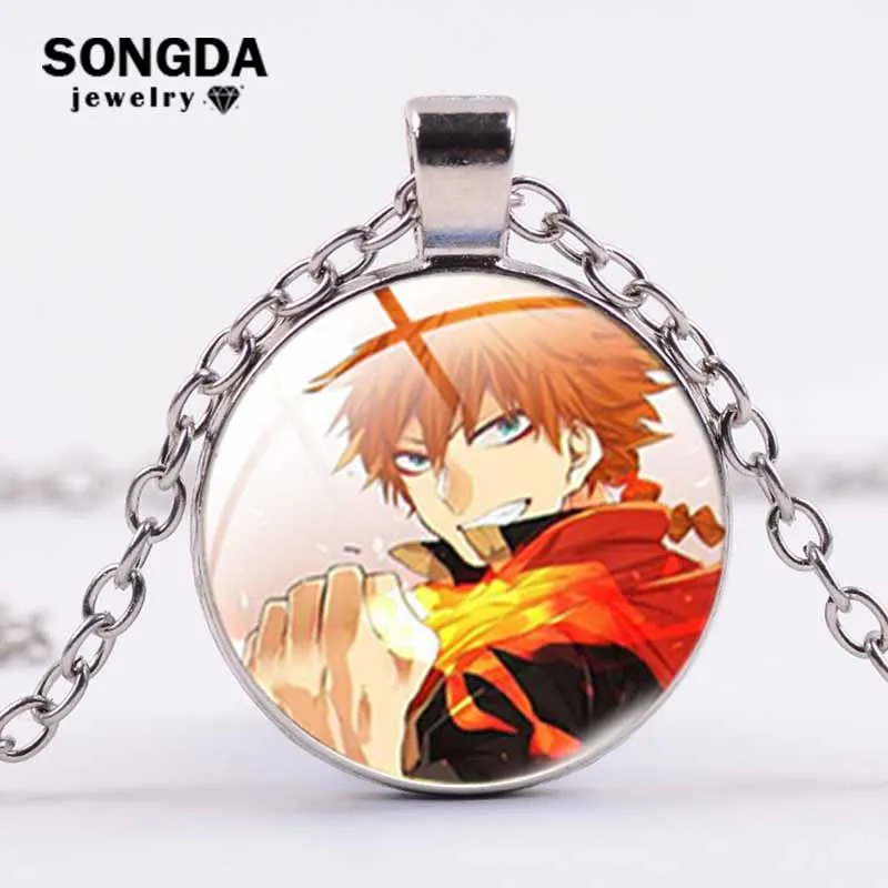 

SONGDA Black Clover Japan Anime Man Women Pendant Necklace Trendy Teen Girl Boy Glass Cabochon Metal Chain Choker Gift Jewelry