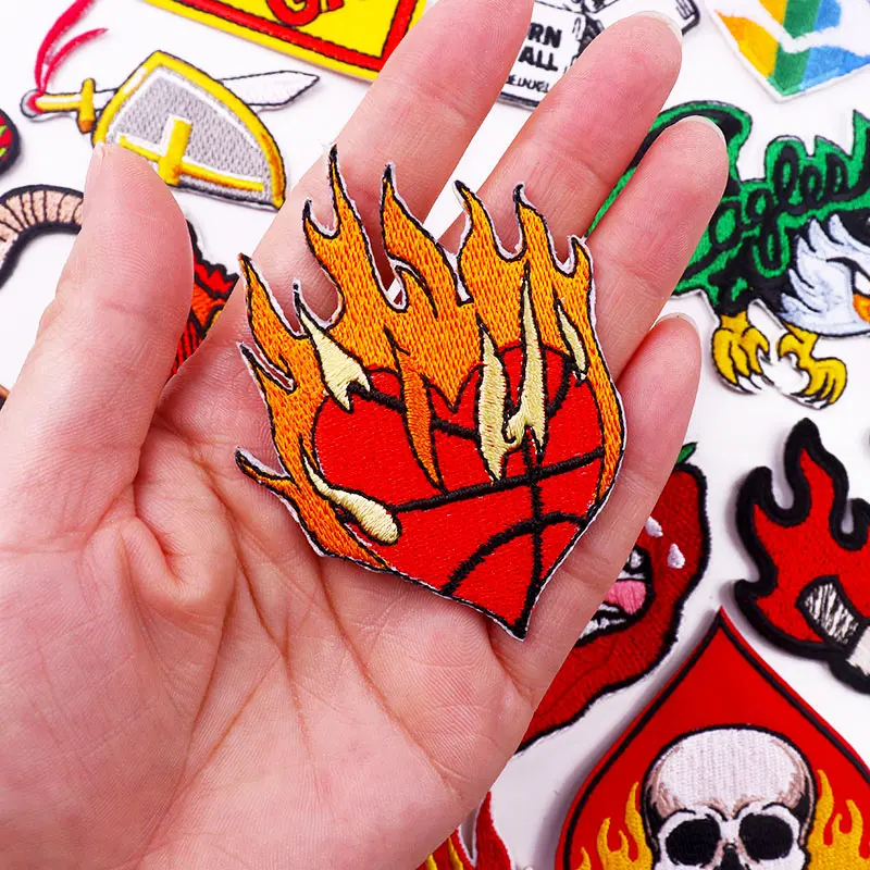 Стильная вышитая нашивка Hippie Fire Element термоклейкие нашивки на одежду куртку