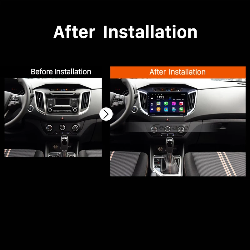 Автомагнитола Seicane Android 10 0 GPS-навигация для hyundai Creta ix25 2015-2019 2din 1 дюйма поддержка OBD2