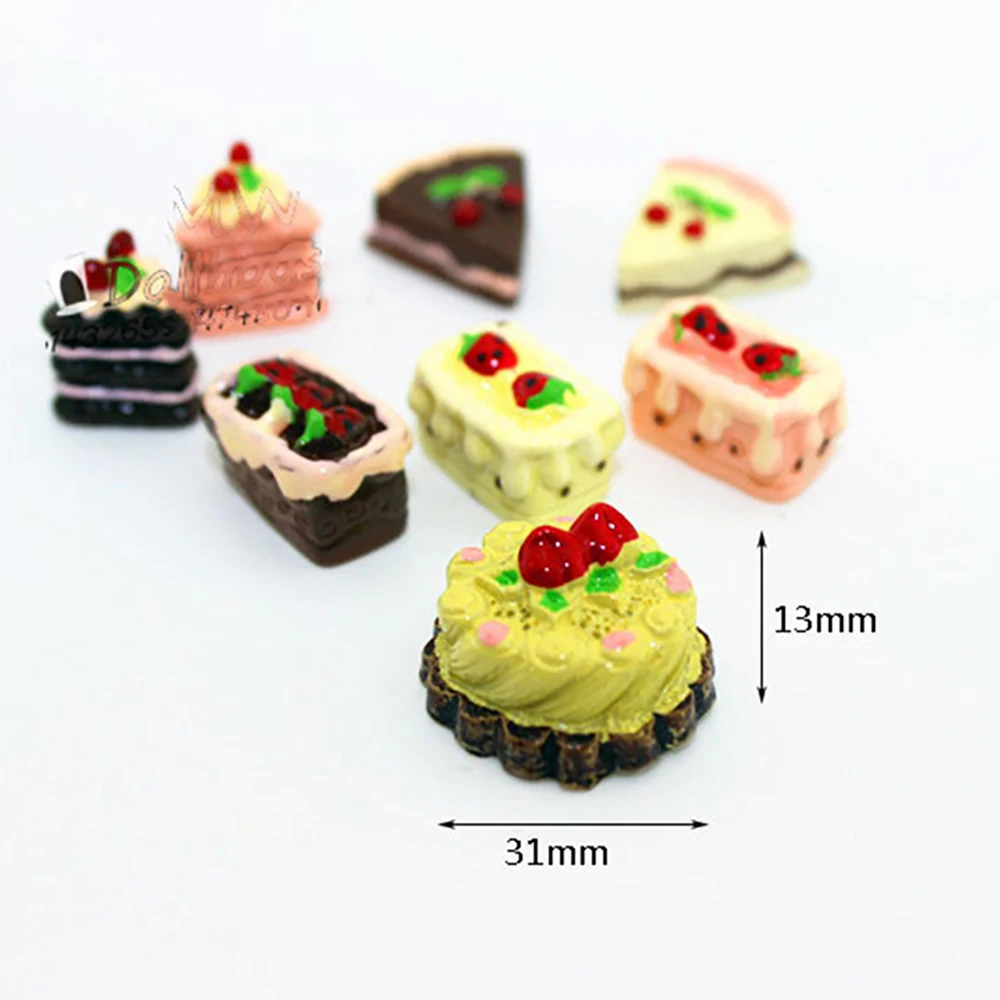 Миниатюрные аксессуары для кукольного домика из смолы имитация торта на день