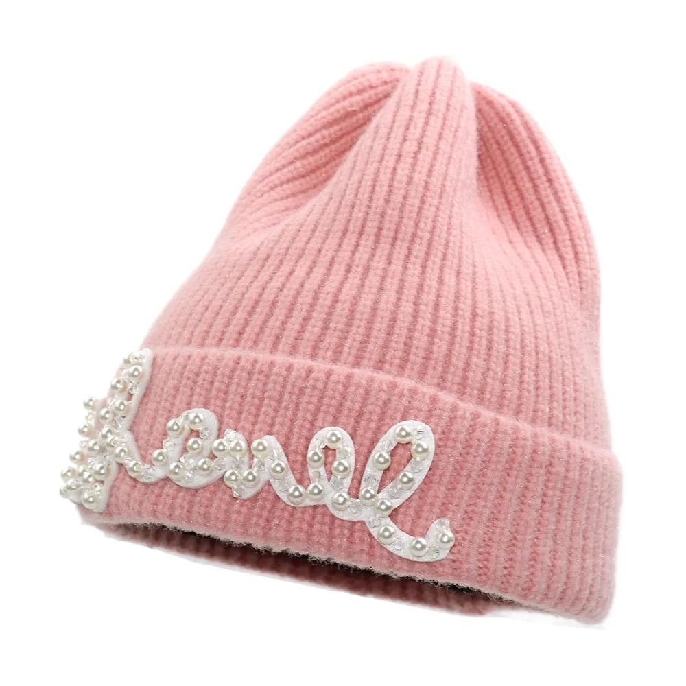 

2021 Роскошные брендовые зимние теплые кашемировые вязаные облегающие шапки с буквенным логотипом модная женская шерстяная шапка женские об...
