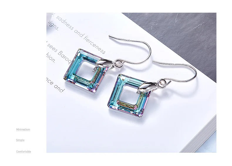 Warme Farben, женские серьги с кристаллами Swarovski, S925, серебряные серьги-капли с кристаллами, европейские ювелирные изделия, вечерние серьги