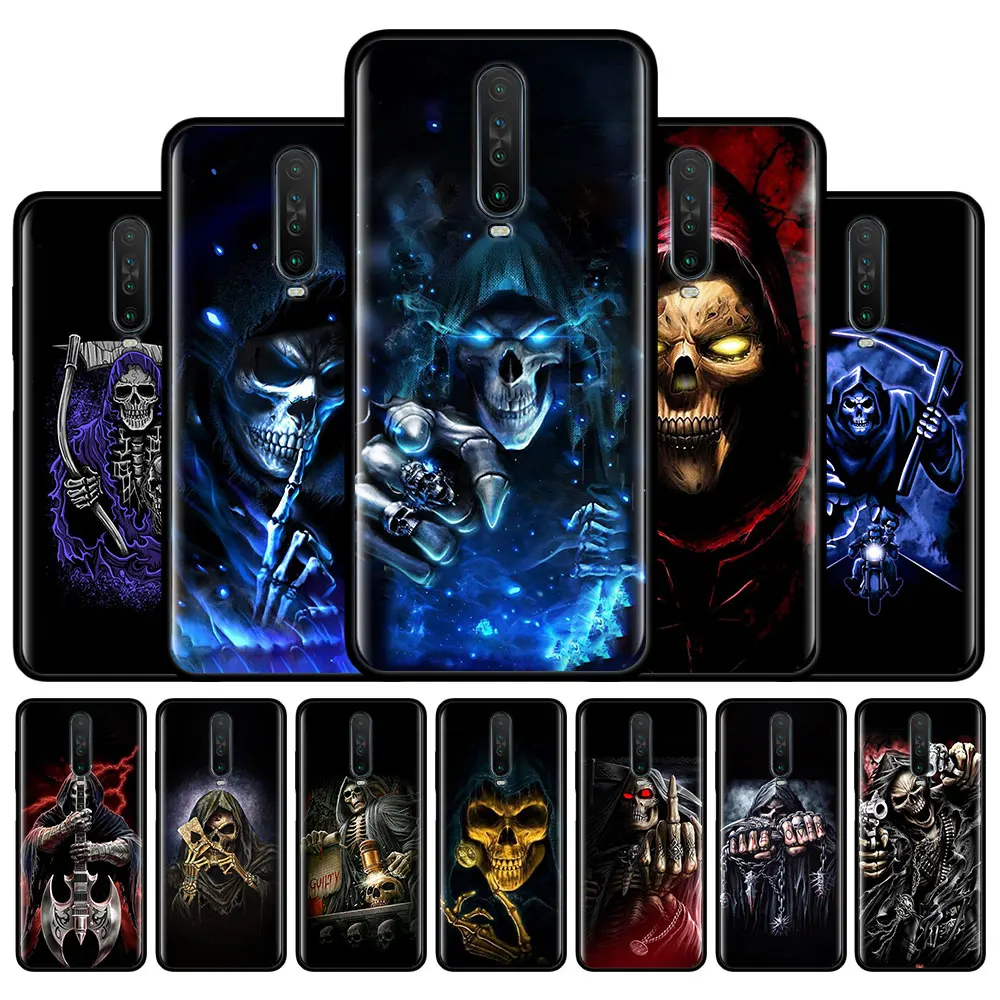 Grim Reaper Skull Skeleton Phone Case For Xiaomi Redmi 9 8 8A 7 7A 6 6A 9A 9C K20 Note 8 Pro 8T 9S 9 Pro Max Silicone Back Cover