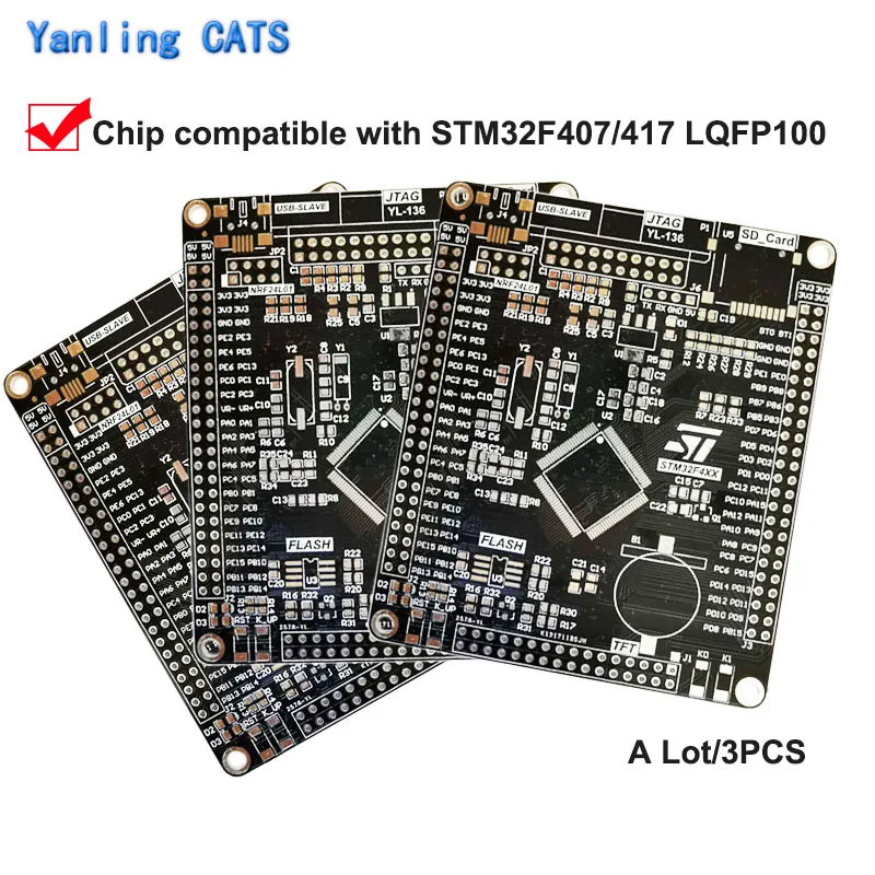 STM32f4 Arm Cortex M4 пустая доска для разработки DIY сварка MCU STM32F407VE STM32F417VG Обнаружение LQFP100