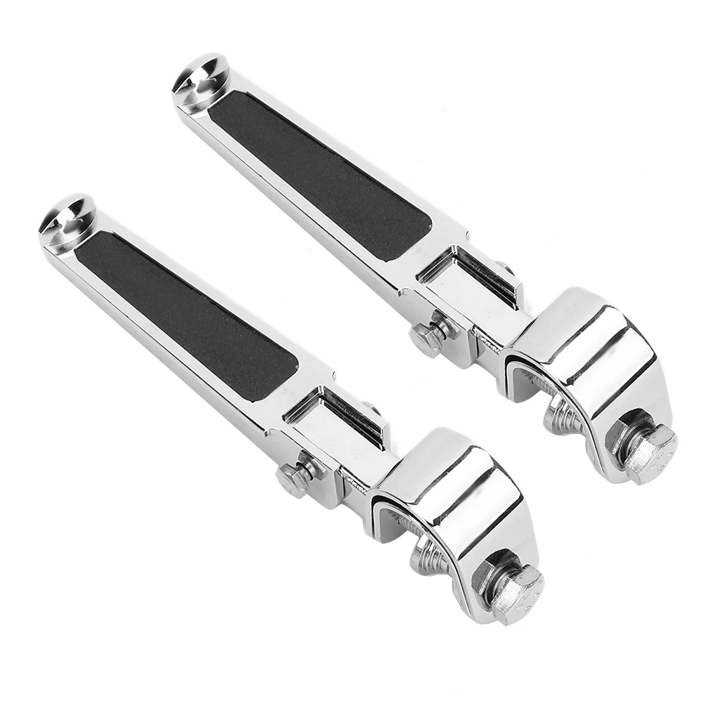 2pcs Engine Bumper Parts Clamp Folding Pedals Pegs Footrests Motorcycle Replacement
