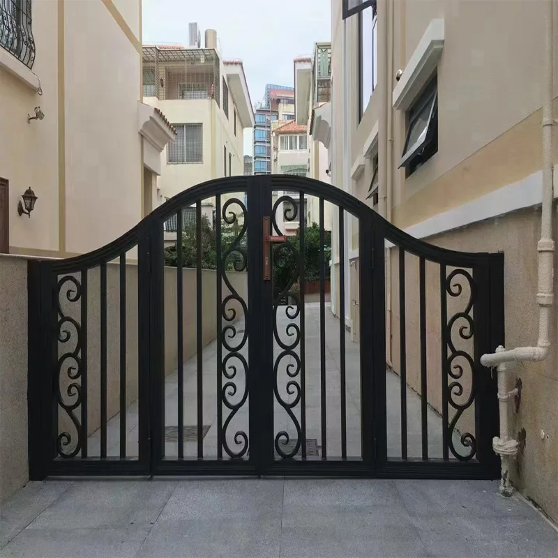 

Безопасная кованая железная дверь с рабочим стеклянным окном