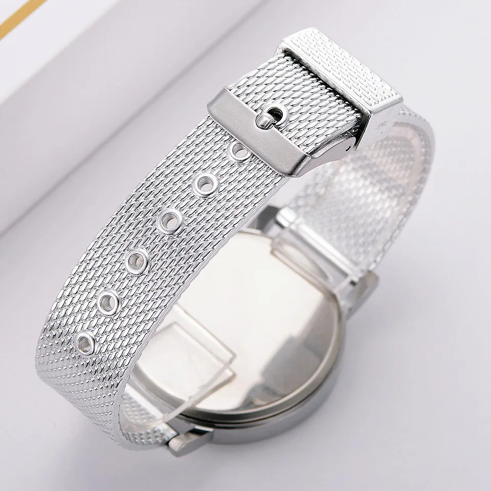 

Luxury Waterproof Women's Casual Quartz silicone Band New Strap Watch High Quality Stainless Steel Classic Round Dial Wristwatch