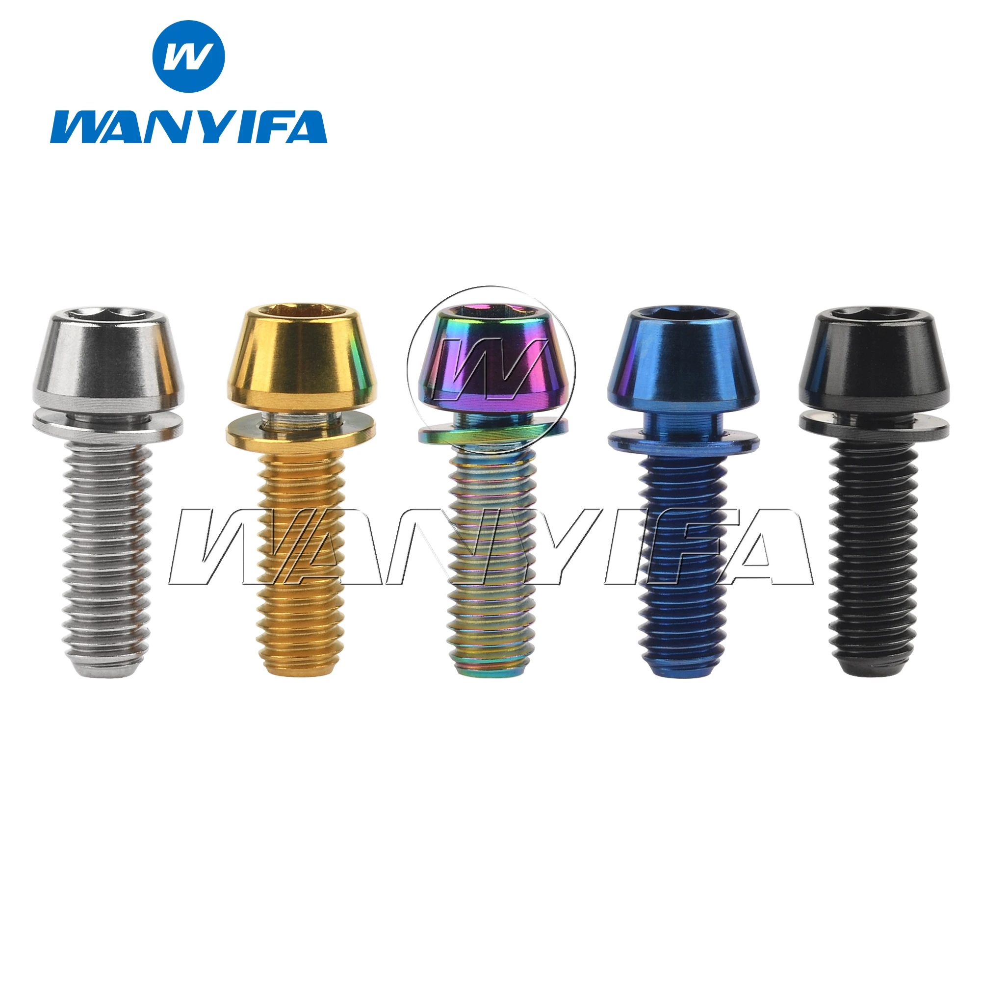 Титановый болт Wanyifa M6x16 18 20 мм конический шестигранный с шайбой | Обустройство