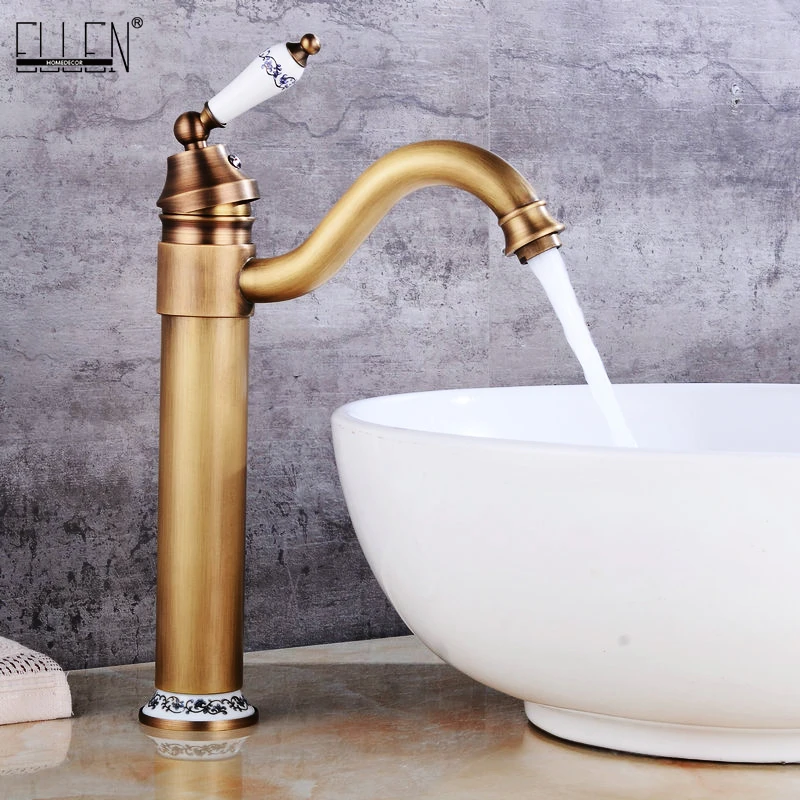 Высокий водопроводный кран для раковины в ванной комнате смеситель холодной и