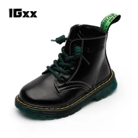 igxx girls martin boots green slip on shoes comforrtoon shoes kids fashion boots for girl ins trend girls boots 2022 size%ef%bc%9a26 36