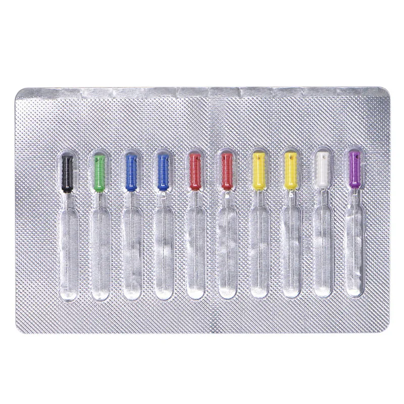 

10pcs/sheet Dental Endodontic Needle with Handle Root Canal Cleaning Smooth Needles for Clean Posterior Teeth Pulp Root Cleaning