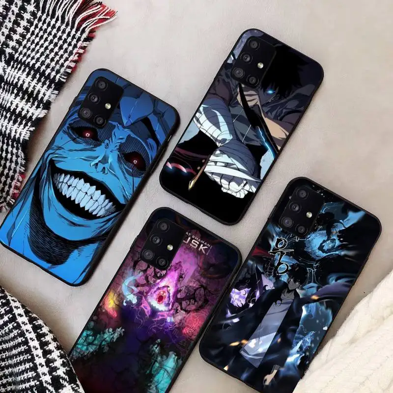 

Anime solo leveling Sung Jin woo Phone Case For Samsung S6 S7 edge S8 S9 S10 e plus A10 A50 A70 note8 J7 2017