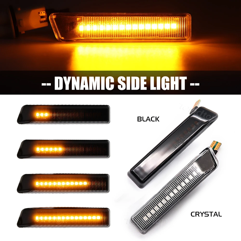 

2Pcs LED Turn Signal Repeater Sequential Light Flashing Side Marker Lamp Car Accessories For BMW X5 E53 2000-2006 E36 1997-1999