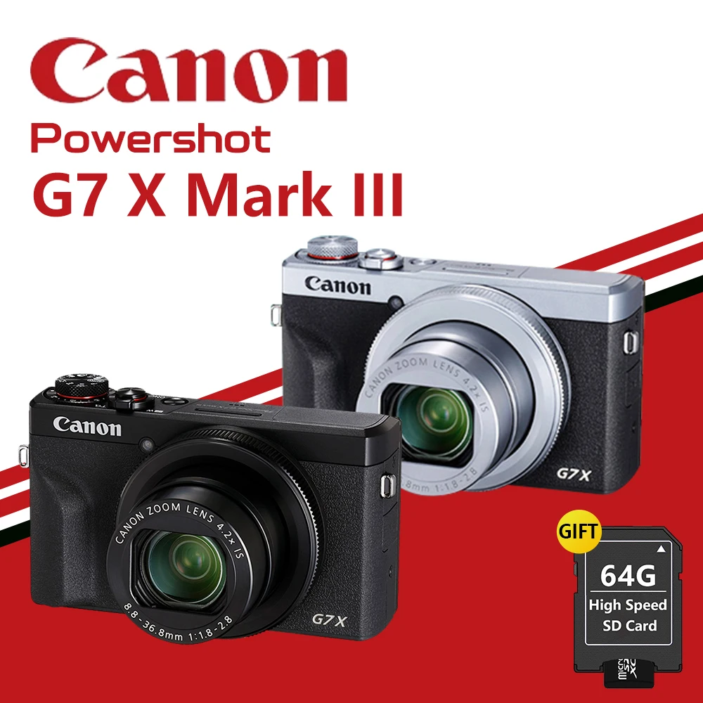 Цифровая видеокамера Canon PowerShot G7 X Mark III со встроенной вспышкой/bluetooth/Wi-Fi зум с