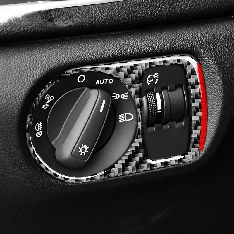 

Car Styling For Audi Q3 Carbon Fiber Sticker Car Interior Molding Headlight Switch Buttons Decorative Frame Cover Trim 2013-2018