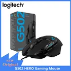 Игровая мышь Logitech G502 HERO, высокая производительность, 16000 DPI, проводная мышь, регулируемая синхронизация света, для геймеров, RGB обновление