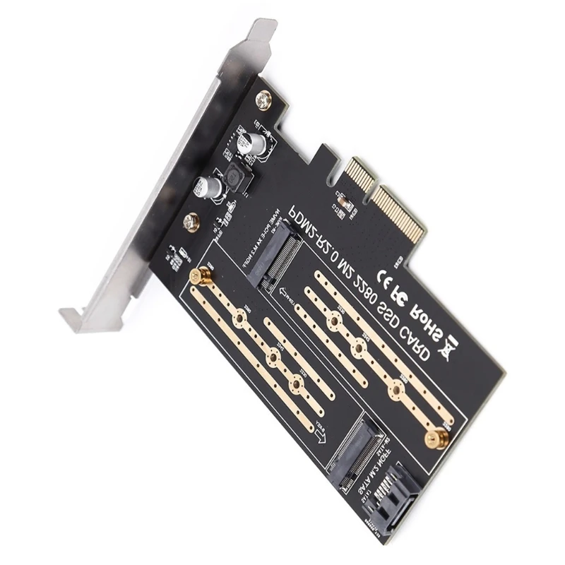 

SSD Adapter Card Electop PCIE to M.2 NVME/NGFF SATA SSD Converter Support 2230/2260/2242/2280 Host Controller Card Drop Shipping