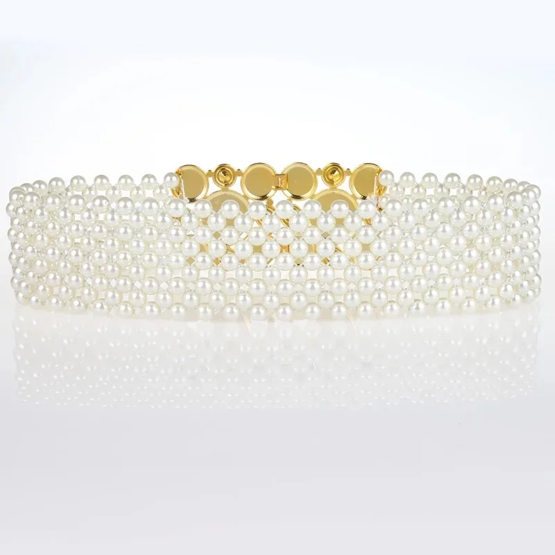 58 мм широкий женский перламутровый эластичный пояс-цепочка пояс для талии