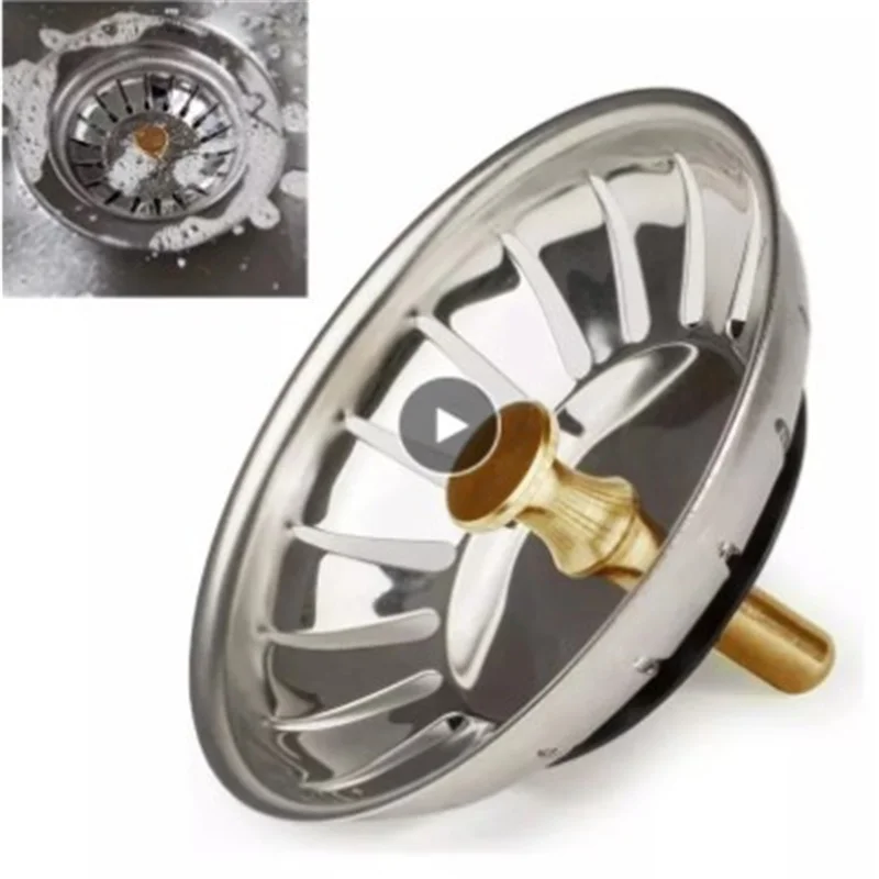 

Floor Drain Stainless Steel Drain Strainer Kitchen Filter Waste Sink Accessories Sink Strainer Home Kitchen Anti-blocking Tool