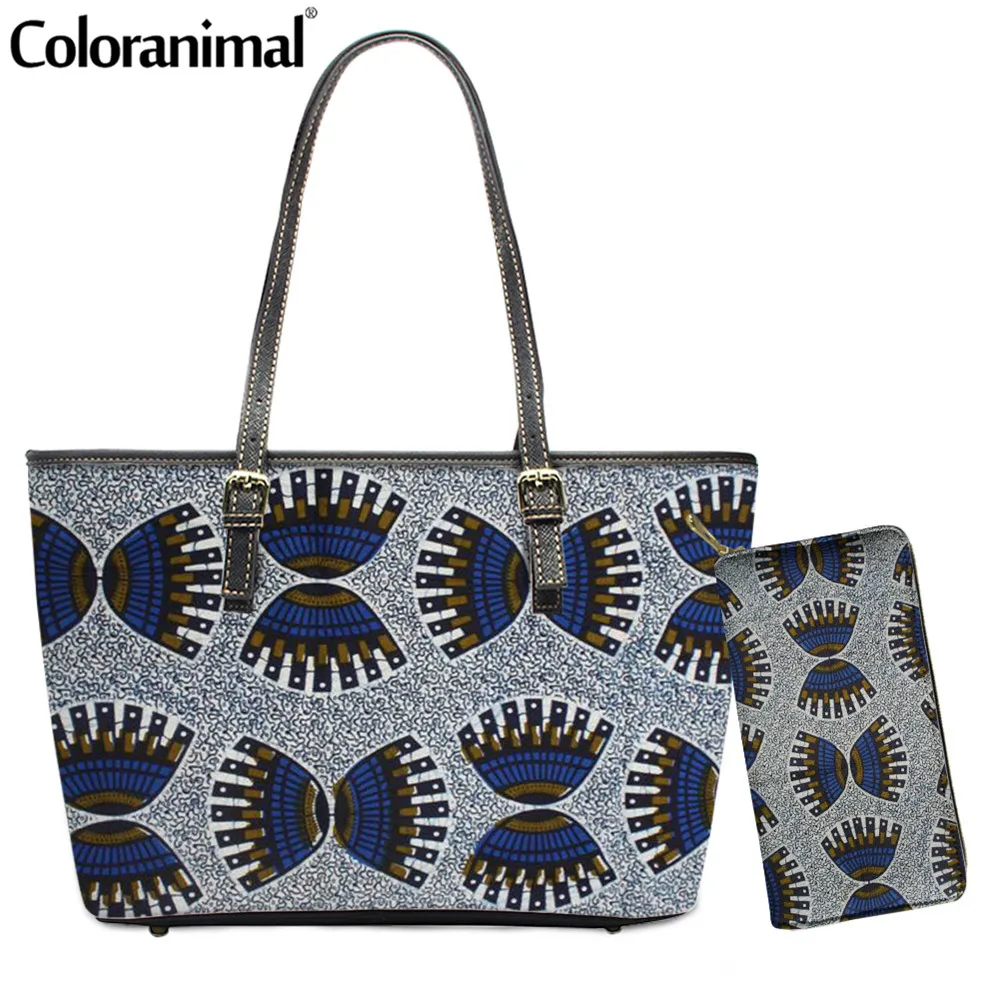 Модная сумка через плечо Coloranimal из Африканской ткани для женщин 2 шт./компл.