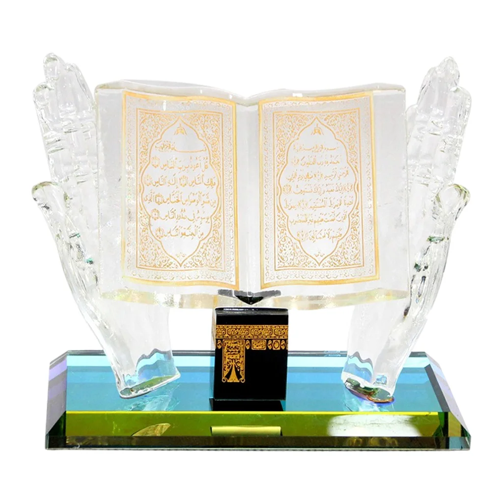Ornamento musulm&aacute;n de cristal tallado, minimodelo transparente de decoraci&oacute;n de coche de Ramad&aacute;n-0