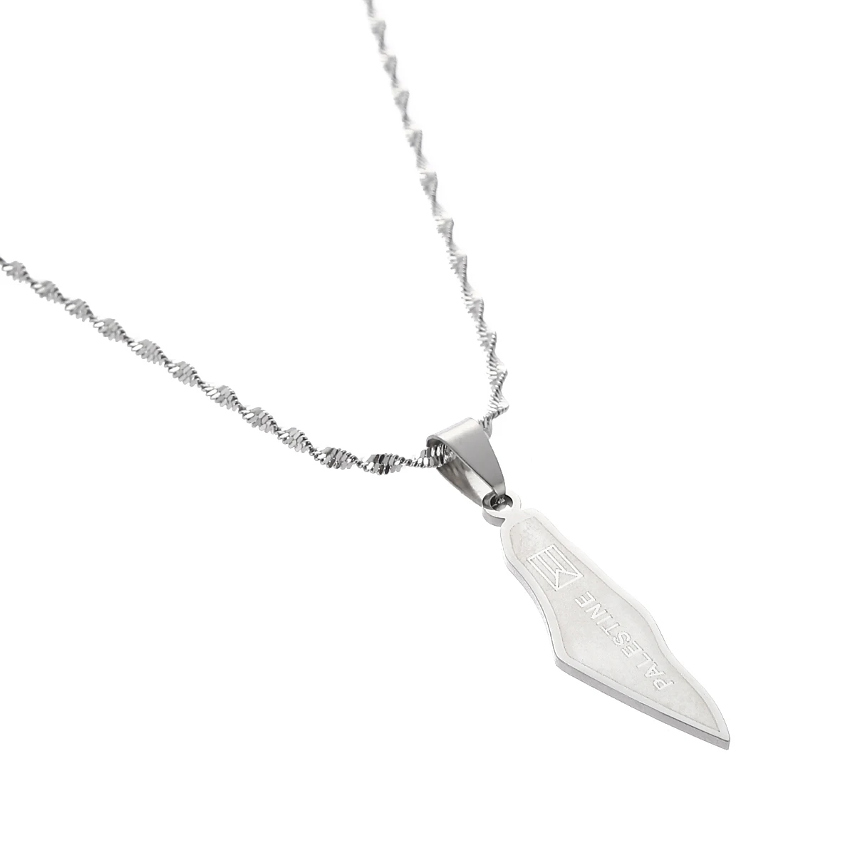 Нержавеющая сталь карта Израиля кулон Цепочки и ожерелья еврейских Мода