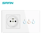 Выключатель сенсорный настенный с высветильник елем, 110-250 В, 16 А, 146*86